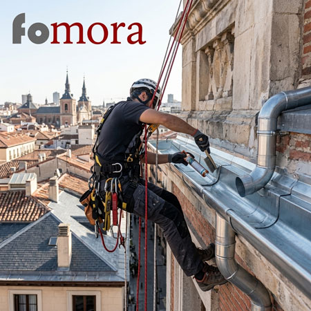Fomora, mantenimiento de canalones y sumideros